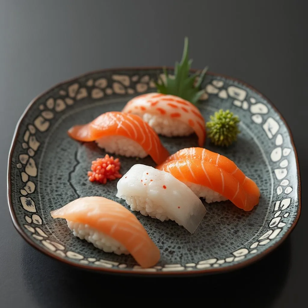 Presentación artística del sushi
